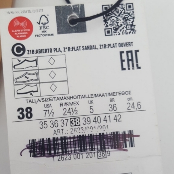 Zara snake print strappy gladiator flat sandals EU 38 US 7.5 - Picture 7 of 7